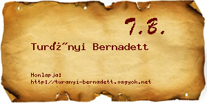 Turányi Bernadett névjegykártya